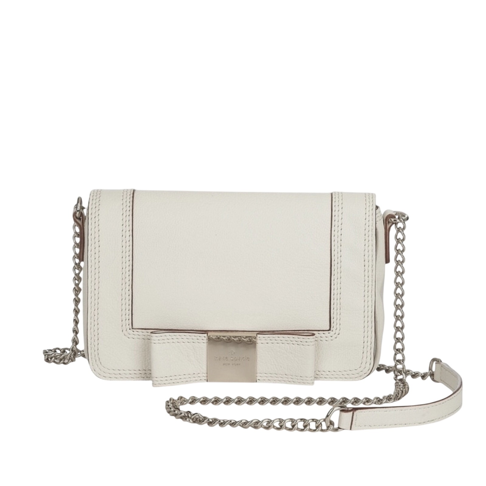 Kate Spade New York Primrose Hill Little Kaelin Leather Crossbody Bag Cream Bow
